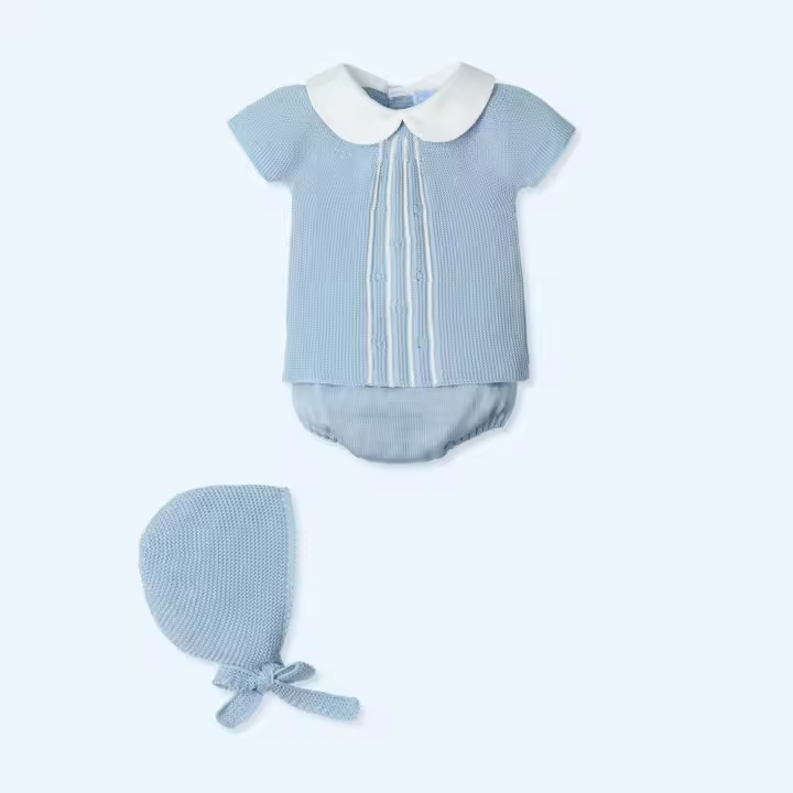 Traje 3P Corto M/C, culotte de punto y capota RICH MAC ILUSION M9631 Mac Ilusion Ropa Bebé Niño Conjuntos con Pololo Conjuntos Braguita Prematuros Ropa Recién Nacido Primavera-Verano 2025 - 1