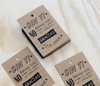50 tarjetas de agradecimiento para detalles de invitados de boda comuniones bautizo tarjetas kraft con mensaje Sin ti no hubiera sido lo mismo Gracias por venir medida de 4 x 6 cm - details 3