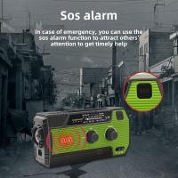 Banco de Energía de Radio Meteorológico de emergencia, manivela Solar de 4000mAh, Carga USB, FM AM WB NOAA, Radio de emergencia, Alarma SOS, Indoor LED, portátil Solar DE EMERGENCIA recargable - details 6