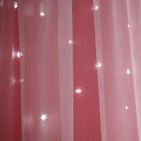 Cortinas De Ventana Doble Capa Para Niñas Y Niños Con Estilo Nórdico Estrella Negra Acolchadas Para Dormitorio Decoración De Puerta - details 9