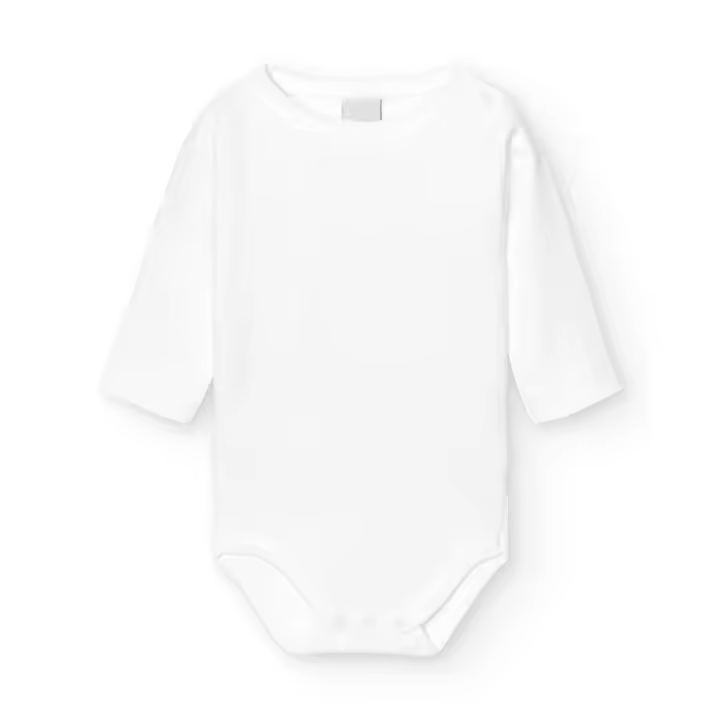 BABIDU 1110 bodys de bebé de manga larga abierto hombro 100% Algodón - 1