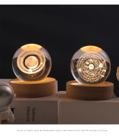 Lámpara De Cristal 3D Luz Galáctica Brillante Nocturna De Planeta Decoración Para El Hogar Regalo De Navidad Luz De Noche Para El Lado Del Cama - details 16