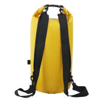 Mochila De Almacenamiento Exterior 20L Impermeable Y Colapsable Para Kayak Y Rafting Separación Seca Y Húmeda Bolsa De Río Unisex Color Amarillo Y Negro - details 8