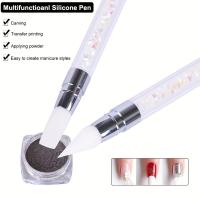 Doble Punta De Silicona Para Arte De Uñas Y Manicura Con Espejo Y Polvo De Brillo Herramientas De Pintura De Puntos Para Uñas - details 7