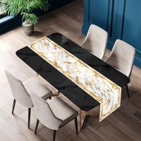 Corredor De Mesa Con Textura De Mármol Blanco Gris Oro Para Cocina Comedor Sofa Mesa De Noche Hogar Tablerunner De Textura - details 15