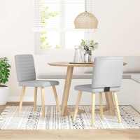 vidaXL Sillas de comedor 2 unidades tela en color Gris oscuro/Rojo vino tinto/Taupé y más | cómodas modernas ergonómicas para comedor cocina salón hogar - details 10
