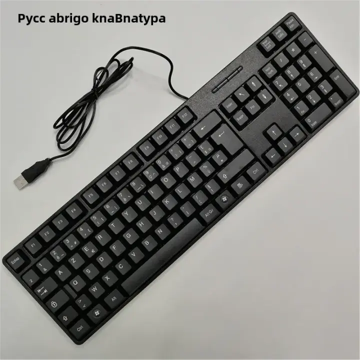 Teclado De Juego With Teclas De Letras-En Español Francés Ruso Árabe 104 Teclas Cableado USB Para Computadora ZUIDID - 1