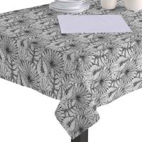 Mantel de Tela Resinada Antimanchas, Impermeable - Hulehule Tex - HOJAS NEGRAS - SOFIA NEGRO - details 0