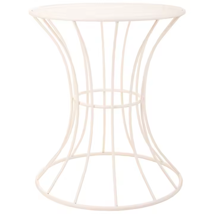 Mesa auxiliar de forja blanco 50x50x58 - 1