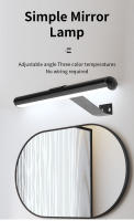 Lámpara De Mesa LED 32cm Recargable Con Imán Luz De Lectura Tricolor Dimmer Para Armario Armario De Noche Luz De Pared Moderna - details 2