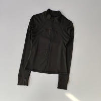 Ropa De Yoga Para Mujer Con Cuello Erguido Y Mangas Largas Impermeable Top De Entrenamiento Deportivo Para Correr - details 7