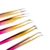 Pinzas Para Pestañas 1 Pc Ice Flower Anti-estática Accesorio De Maquillaje Para Extensión De Pestañas 3D Herramienta De Grafting De Cejas - details 2