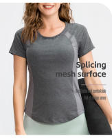 Top De Yoga Para Mujer Transpirable Quick Dry Manga Corta Deporte Fitness Running Camiseta De Gimnasio Ropa Deportiva - details 2
