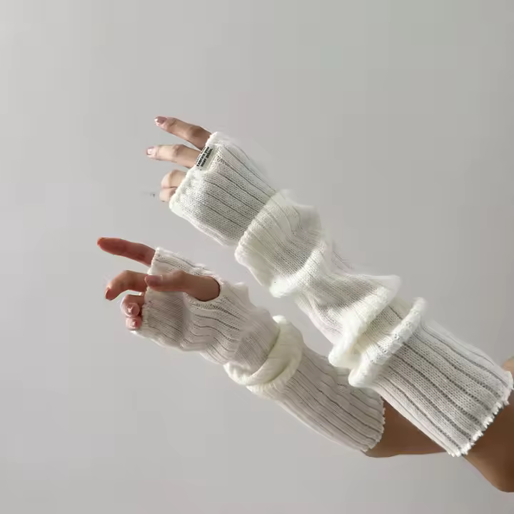 Calentadores De Piernas Invierno Para Mujer Gótico Lolita Calcetines Largos Tejidos Estilo Stretchy Cubren Botas Suaves Y Gruesas - 1