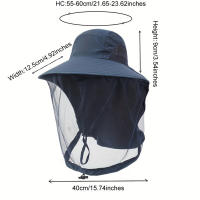 Máscara De Cabeza Para Exterior Red Mosquitera Transpirable Gorro De Viaje Verano Protección Contra Mosquitos Para Pesca Y Uso Diario - details 3