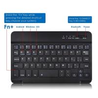 Teclado Inalámbrico Bluetooth Universal Con Funda De Cuero Y Soporte Para Tablet iPad 7 8 Pulgadas 9 10 Pulgadas iOS Android Windows - details 3