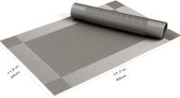 Juego de 6 manteles individuales, fáciles de limpiar, antideslizantes, resistentes al calor, para mesa de comedor, lavables, de textil, 45 cm x 30 cm (Gris y Plisado) - details 1