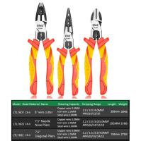 Alicates VDE LiTuiLi De 8 Pulgadas Para Desconexión De Cables Aislados Herramienta Profesional Para Electricistas Cortador De Cables Y Crimpadora - details 0