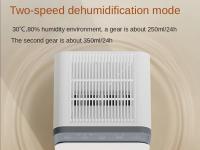 SOMY Deshumidificador de aire con filtro de aire básico para el hogar, máquina absorbente de humedad silenciosa, antihumedad, secador de aire portátil para oficina, 1500ML - details 4