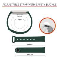 Ociodual Correa de Recambio Compatible con Xiaomi Mi Band 9 y Mi Band 8, de color Verde Meditación, Repuesto de Silicona Suave Flexible Sport Goma Transpirable - details 6