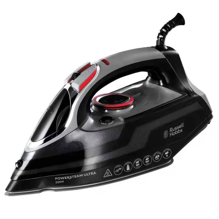 Plancha de Ropa Power Steam Ultra - 3100W | Suela Cerámica | Planchado Seco | Golpe Vapor 210g | Antical | Antigoteo | Función Autolimpieza | Apagado Automático | Negro - 20630-56 - 1