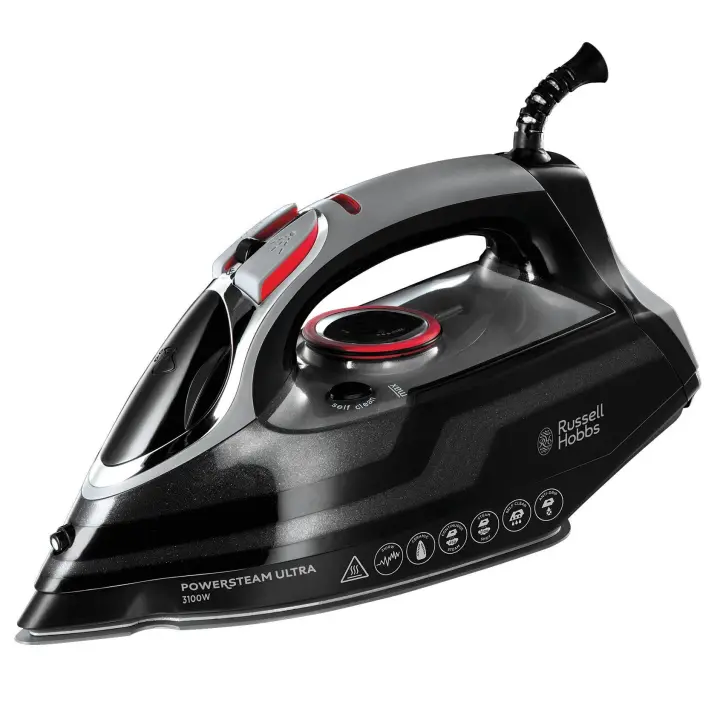 Plancha de Ropa Power Steam Ultra - 3100W | Suela Cerámica | Planchado Seco | Golpe Vapor 210g | Antical | Antigoteo | Función Autolimpieza | Apagado Automático | Negro - 20630-56 - 1