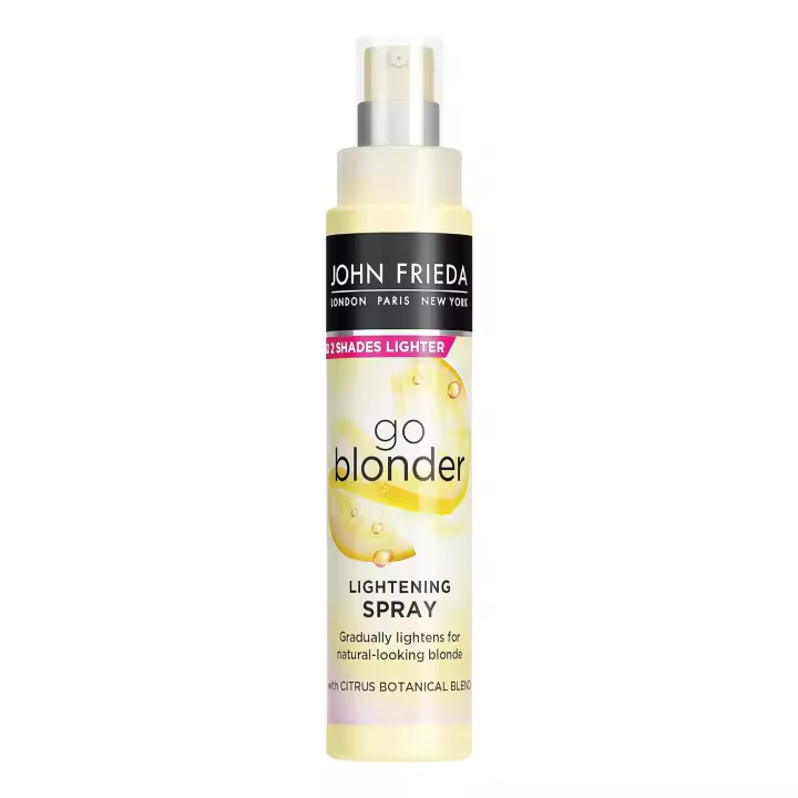 JOHN FRIEDA - Espray Aclarador Controlado Go Blonder 100 ml, Aclarador para el Pelo Rubio Opaco, con Manzanillas y Cítricos, Abrillanta Pelo Rubio Hasta 2 Tonalidades, Exclusiva Fórmula Aclaradora - 1