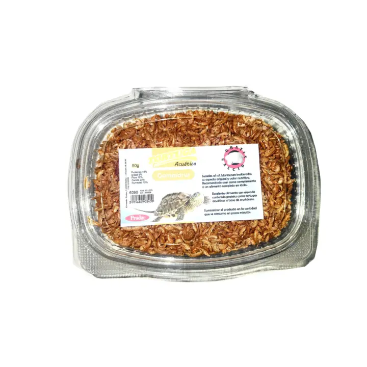GAMMARUS PRODAC PARA TORTUGAS ACUÁTICAS. Excelente opción con alto contenido proteico basado en pequeños crustáceos conocidos como gammarus con beneficios nutricionales para la salud y el desarrollo de tus tortugas - 1