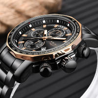 Reloj De Hombre LIGE Lujo Acero Inoxidable Deportivo Militar Resistente Al Agua Grande Cuarzo Reloj De Pulsera Moda Casual Con Segundero Luz Táctica Resistente Al Choque Manos Luminosas Fecha Completa - details 13
