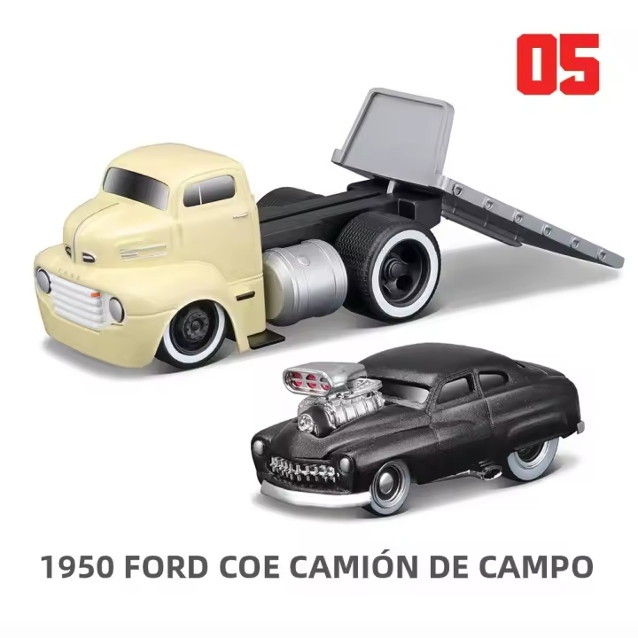 Modelo De Camión De Transporte Maisto 1:64 Chevrolet Ford Con Pallet Para Colección Y Juguete Infantil Metal Sin Batería - 1