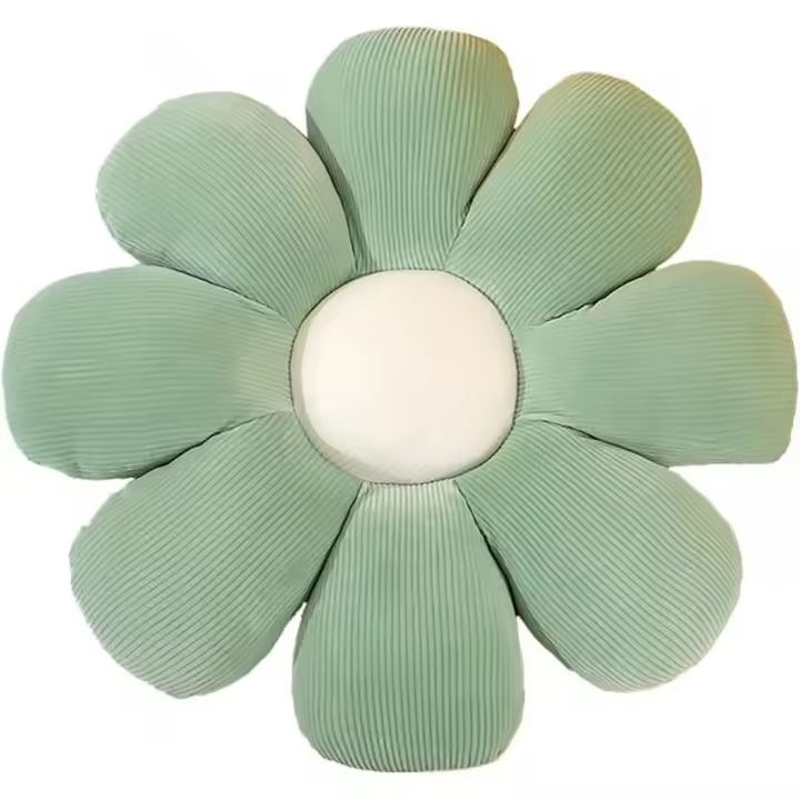 Cojín de polipropileno con forma de flor, para suelo, oficina, tatami, asiento de coche (verde, 40 cm) - 1