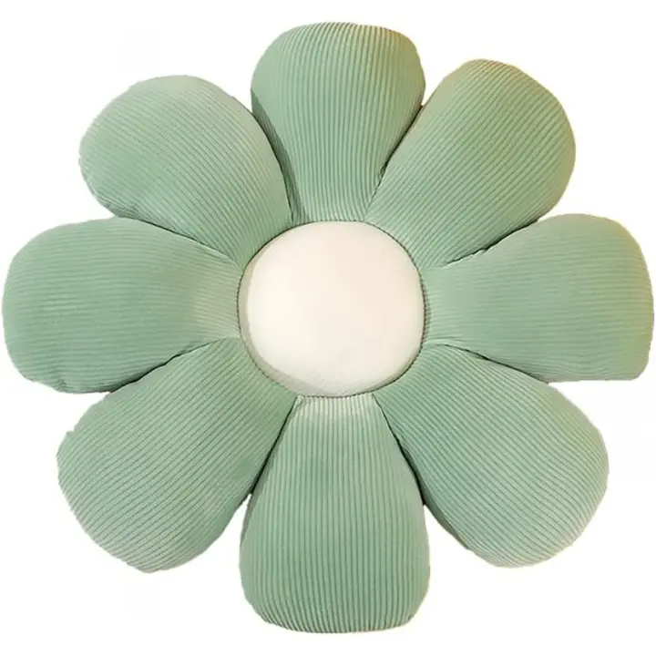 Cojín de polipropileno con forma de flor, para suelo, oficina, tatami, asiento de coche (verde, 40 cm) - 1