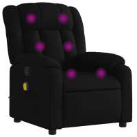 vidaXL Sillón de masaje reclinable de tela Gris claro, Gris oscuro, Negro Sillon Dormitorio Sillon Comodos Silla Relax Sillón Sofá - details 1