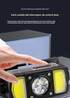 Lámpara De Cara COB LED Potente Con Sensor Luz De Trabajo Recargable Tipo-C Impermeable Para Camping Pesca Y Búsqueda - details 5