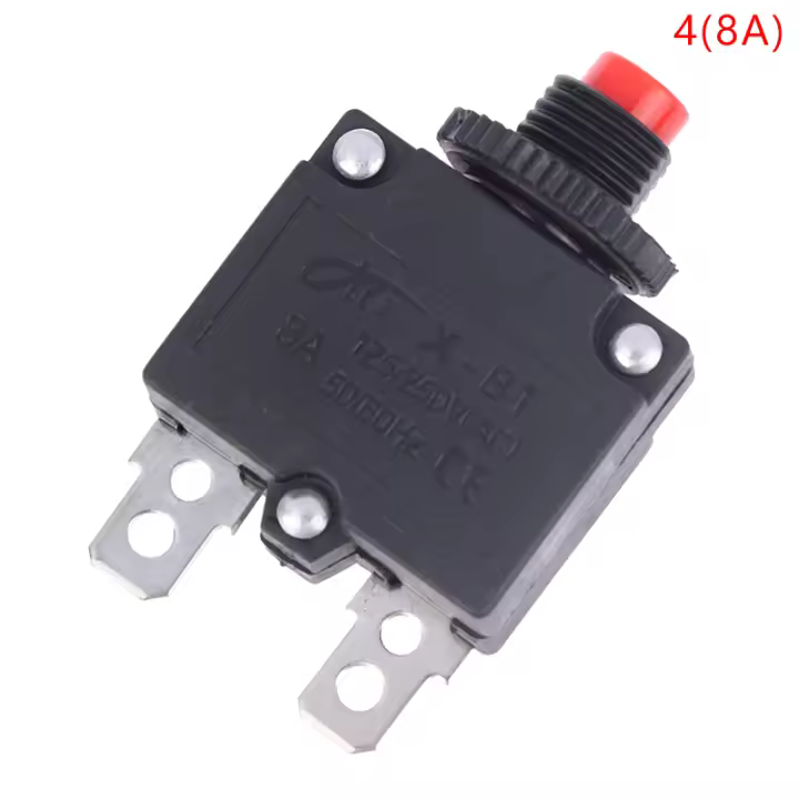 Interruptor Térmico Protección Contra Sobrecarga Para Circuito 120VAC / 250VAC 5A 6A 8A 10A 15A 20A Fusible Protector De Sobrecarga - 1