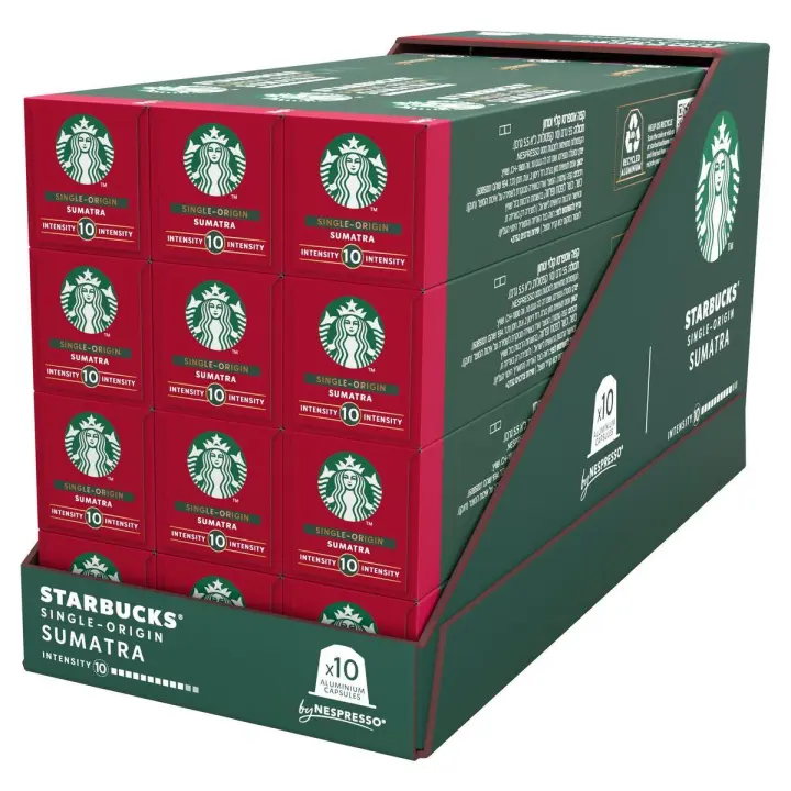 STARBUCKS by NESPRESSO - Single-Origin Sumatra - Tueste Intenso, intensidad 10 - 12x10caps (120 cápsulas) - 1