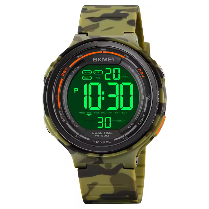 Smartwatches Reloj Digital a Prueba para niños a 50 m con 12/24H /Alarma/Luz de Colores EL - 1