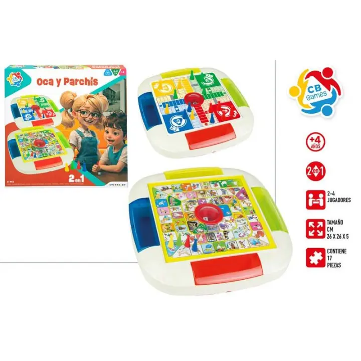 Juegos de mesa Parchís y Oca Automático 2 en 1 FANTASTIKO JUEGOS OFICIAL Y ORIGINAL - 1