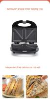 Horno Eléctrico Para Sándwich Y Waffles 650W Máquina De Cocinar Para Desayuno Con Placas Intercambiables Non-stick Para Cocina - details 8