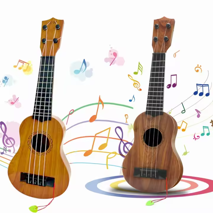 Ukelele Para Niños Instrumento Musical Educativo De 4 Cuerdas Con Palanca De Guitarra Y Picaporte Para Niños Y Niñas De Preescolar - 1