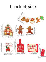 Juego De 12 Piezas De Decoración Navideña De Madera Rustica Con Ternero Y Santa Figuras De Navidad De Estilo Farmhouse Adornos De Árbol De Navidad Y Escarcha - details 1