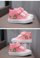 Zapatos De Lona Para Niños Y Niñas Estilo Cuatro Estaciones Bordado Blanco Dibujos Animados Niños Y Niñas Rosa Suave Antideslizante Casual - details 13
