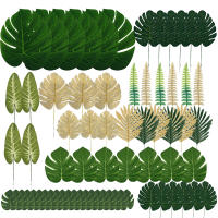 60Pcs Hojas De Palma Tropicales Artificiales Para Fiesta Hawaiian Luau Verano Decoración De Selva Tema De Fiesta Boda Cumpleaños Decoración De Mesa Para Hogar - details 1