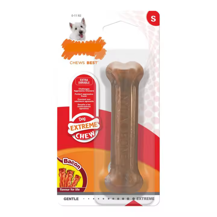 Mordedor de perro Nylabone Dura Chew Bacon Talla S Nylon - 1