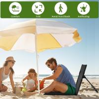 Silla plegable para acampar, senderismo, con respaldo, cómoda, ligera, para playa - details 1