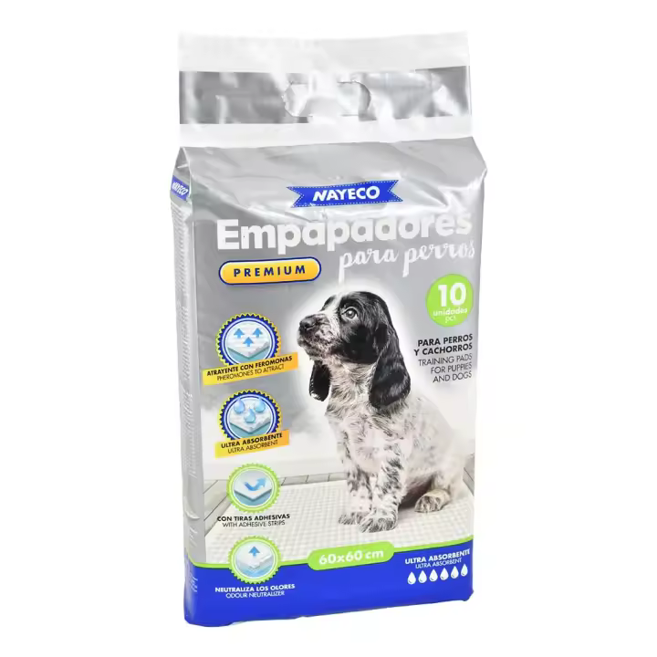 Empapadores para Perros con Feromonas, 60x60 cm-10 unidades, Nayeco, Empapador Premium para perros - 1