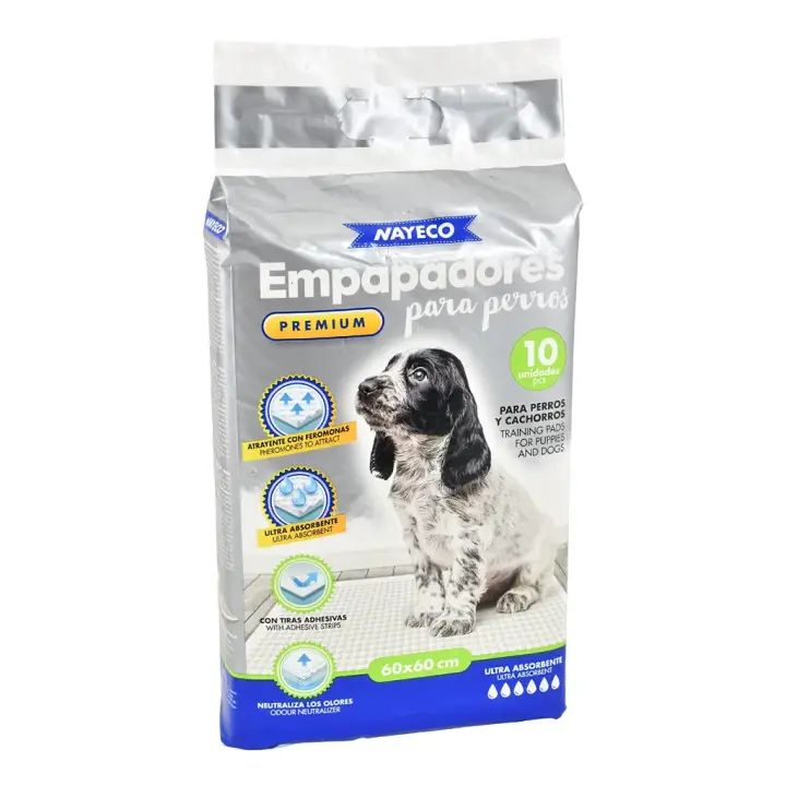 Empapadores para Perros con Feromonas, 60x60 cm-10 unidades, Nayeco, Empapador Premium para perros - 1