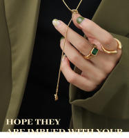 Encanto Cadena de suéter larga de acero inoxidable para mujer, collar ajustable con borlas y nudo en forma de corazón, joyería Collar largo con colgante de clavícula en forma de Y de acero inoxidable, collar de regalo de vacaciones para mujer - details 4