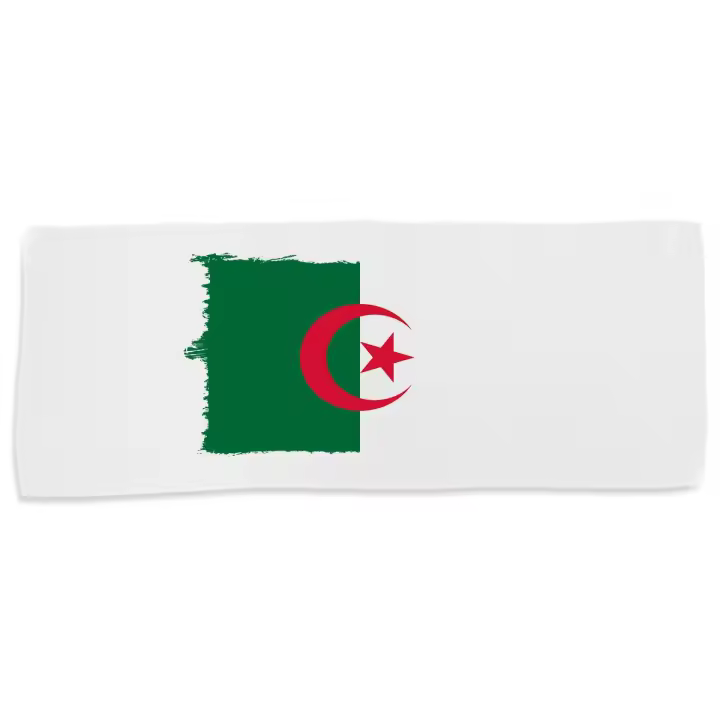 MERCHANDMANIA TOALLA MEDIANA GIMNASIO ABSORBENTE bandera argelia pais gobierno argelino suave con bolsita - 1