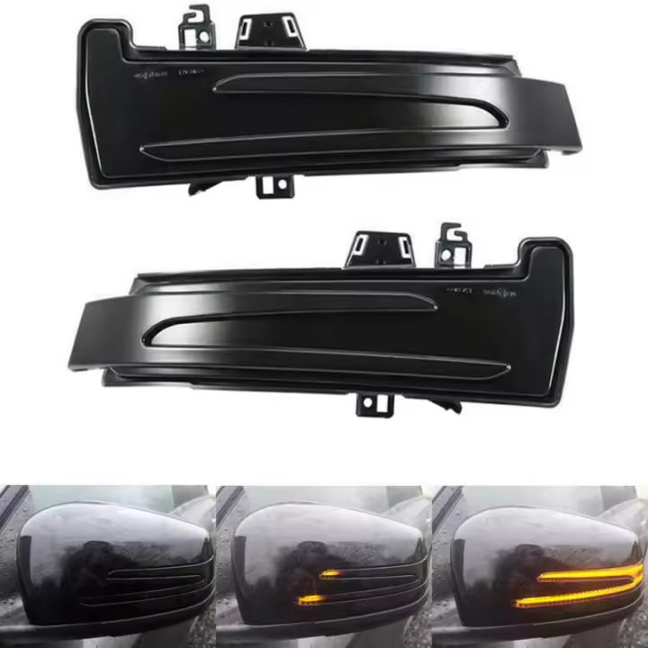 2pcs Luz De Señal Dinámica LED Para Espejo Exterior Indicador Para Mercedes Benz Clases W204 CLA a B C E S GLA GLK CLS W176 W212 - 1